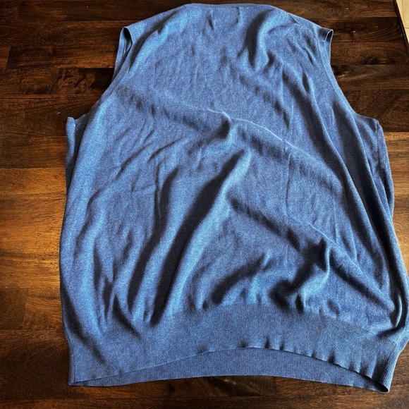 Polo Ralph Lauren Men's 2XLT 100% Pima Cotton Blue With Yellow Pony Sweater Vest - Picture 2 of 10